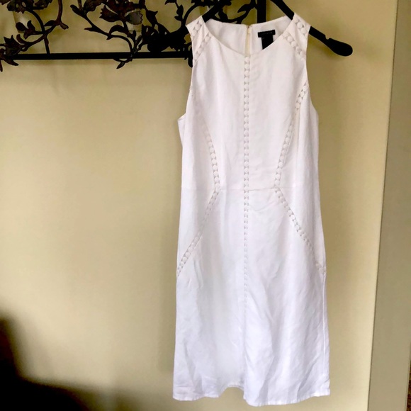 Ann Taylor White Linen Eyelet Sun Dress - Picture 2 of 7